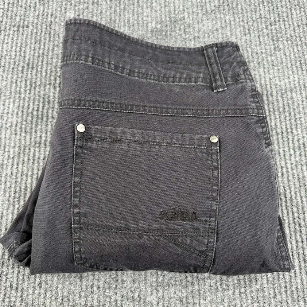 Kuhl Pant Black 35x30 Free Kanvus Jean Vintage Patinadye Canvas Articulated Knee
